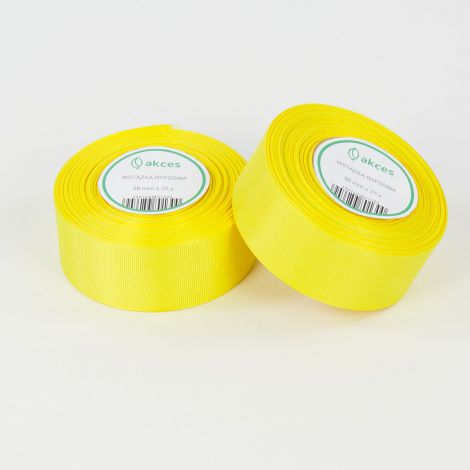 Wstążka rypsowa Akces Żółta słoneczna, 6mm x 33m
